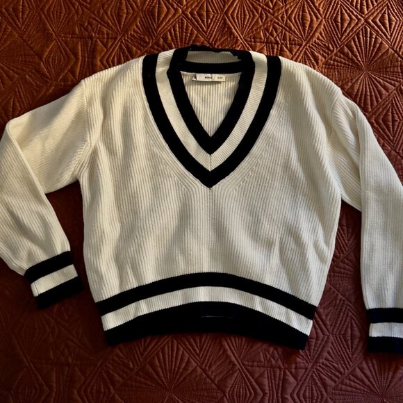 Mango Contrasting Stripe Knit Sweater - Size S - Picture 6 of 6